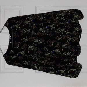 Black and floral pattern Maette long sleeved blouse